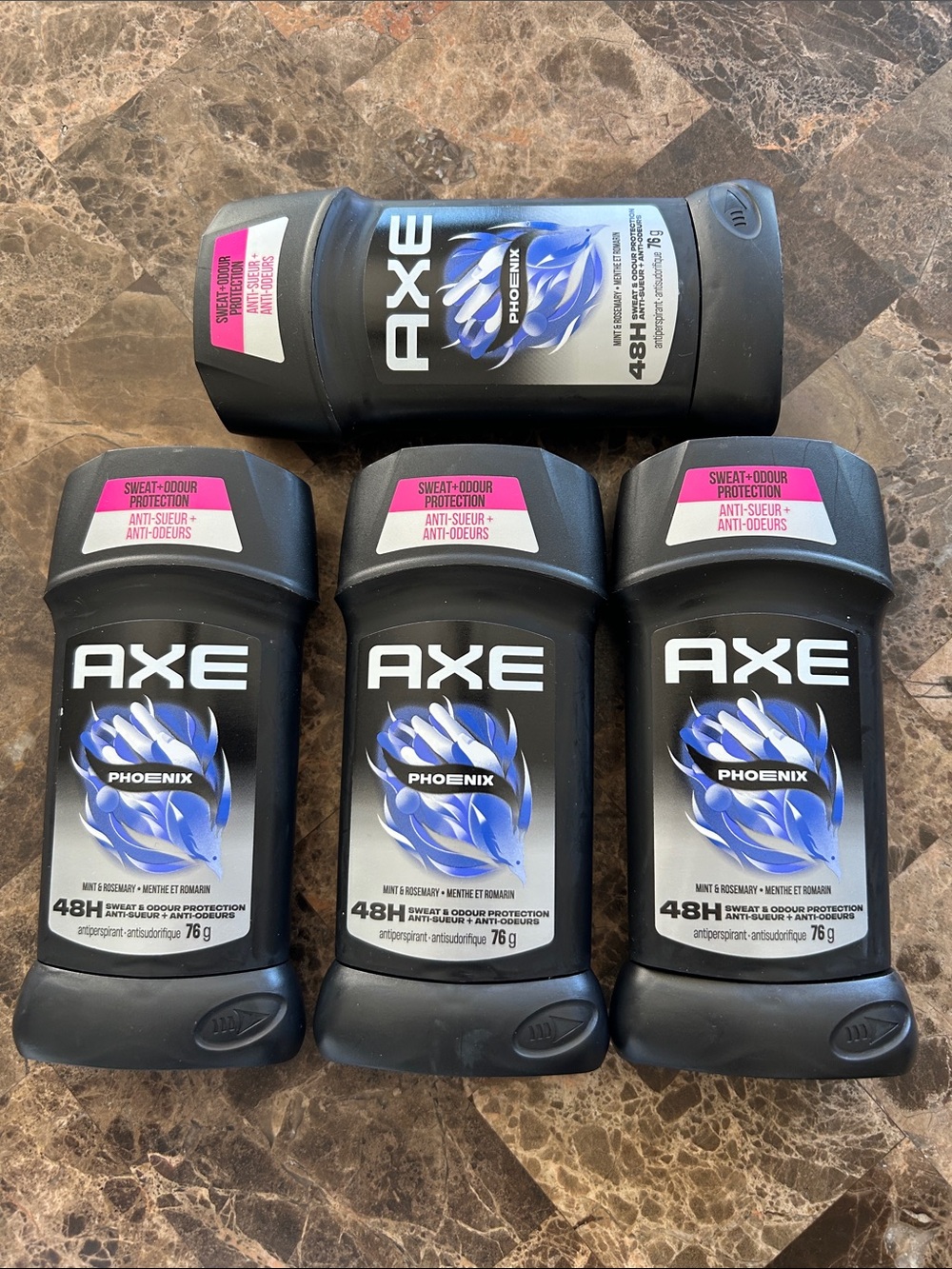 NWT 🆕 Phoenix Antiperspirant Deodorant Stick Bundle - Black (4 x 76 g)
